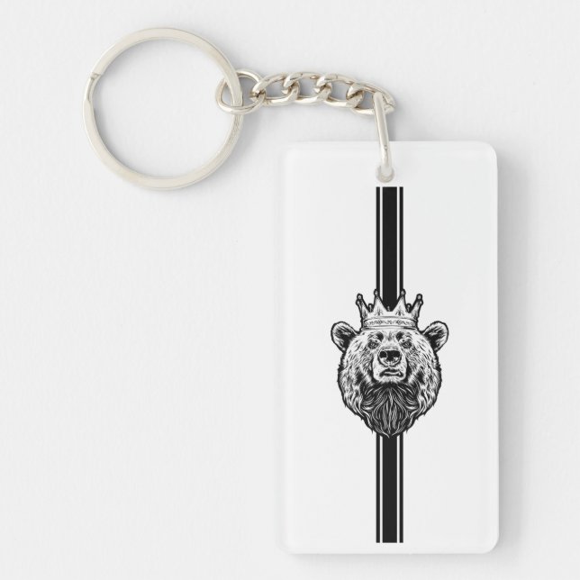 Wild Bear Head Keychain Nyckelring (Framsidan)