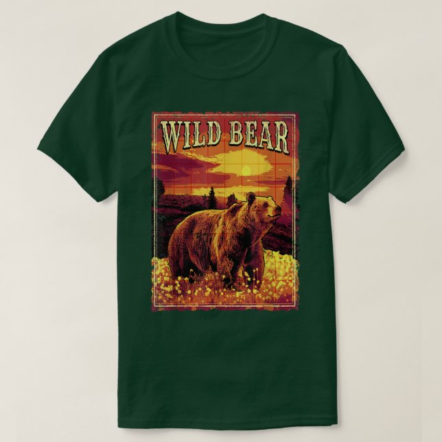 Wild bear in nature  t shirt (Design framsida)