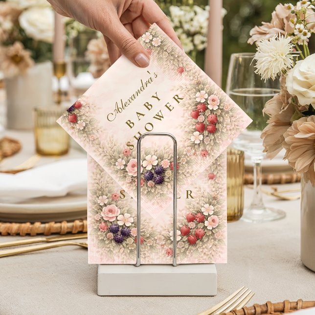 Wild Berry Garden Baby Shower Pappersservett (Skapare uppladdad)