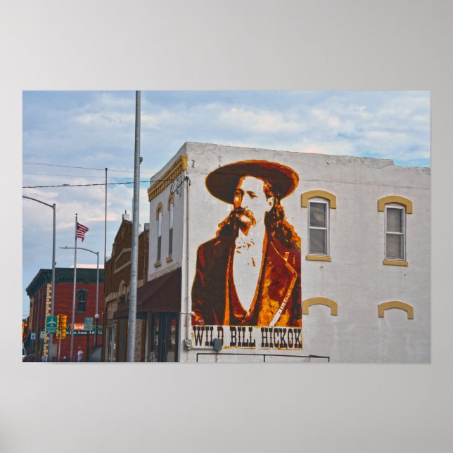 Wild Bill Hickok-målning, Abilene, Kansas Poster (Framsidan)