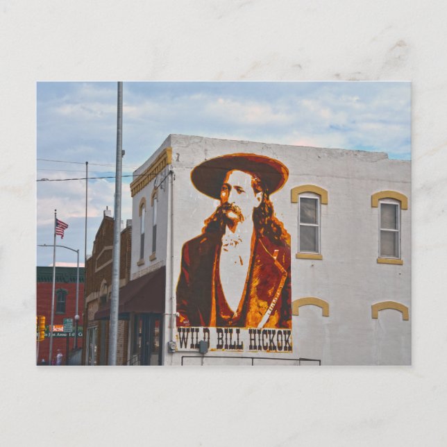 Wild Bill Hickok-målning, Abilene, Kansas Vykort (Framsida)
