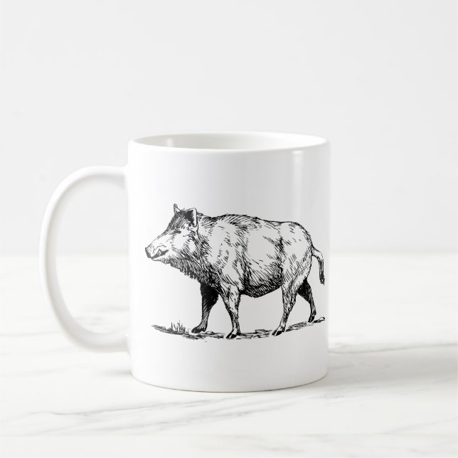 Wild Boar / Wildschwein Kaffemugg (Vänster)