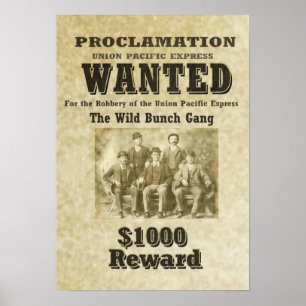 WILD BUNCH GANG Affisch- Anpassade storlekar Poster