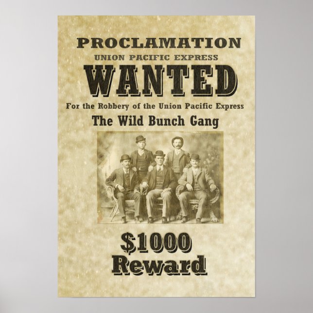 WILD BUNCH GANG Affisch- Anpassade storlekar Poster (Framsidan)