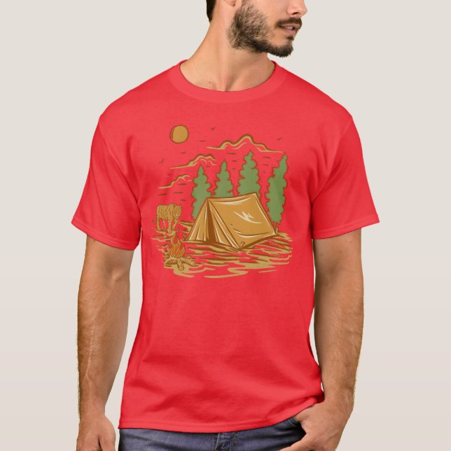 Wild Camping girl T Shirt (Framsida)