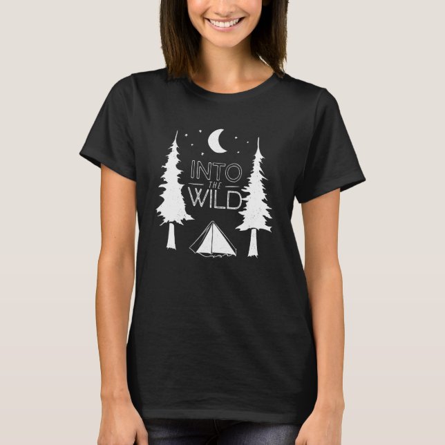 Wild Camping Wilderness Backpacking T Shirt (Framsida)