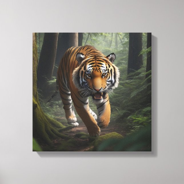 Wild Cat in Golden Forest Canvas (Framsida)
