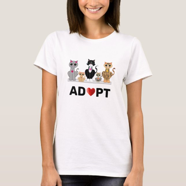 Wild Cat Team & Heart  Adopt T-Shirt (Framsida)