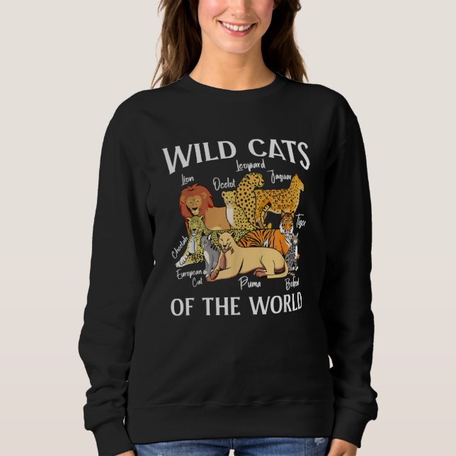 Wild Cats Of The World African Tiger Leopard Jagua T Shirt (Framsida)