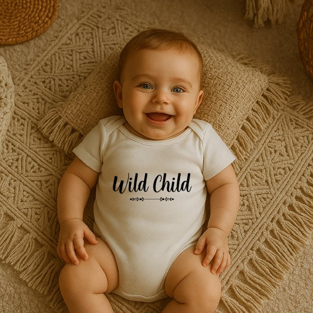 Wild Child Baby Bodysuit T Shirt (Skapare uppladdad)