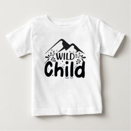 Wild Child Baby T-Shirt - Minimalist Mountain över