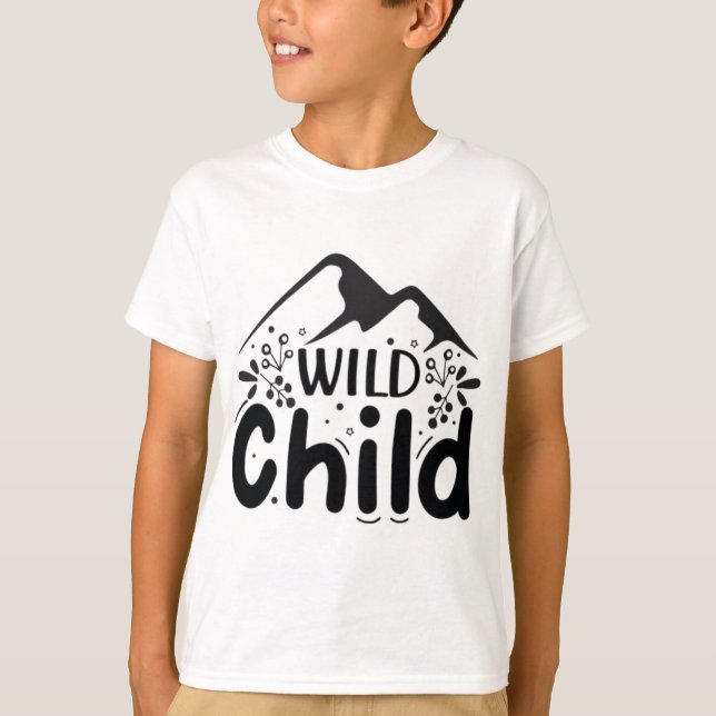 Wild Child Kids' T-Shirt - Adventurous Mountain  (Framsida)