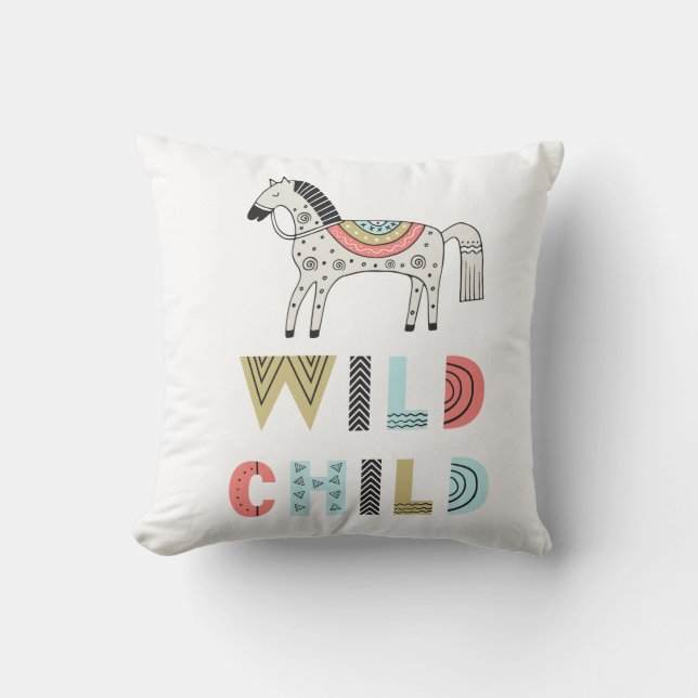 Wild Child Scandia Horse Baby Kudde (Framsida)