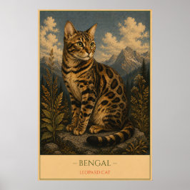Wild Elegance: Bengal Cat Poster