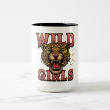 Wild Girls Leopard Graphic Mug