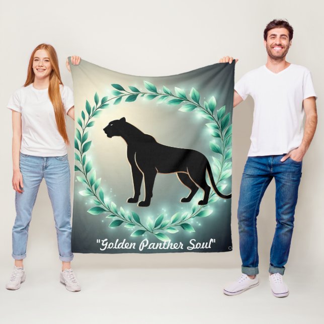 "Wild Gold Aura" Fleecefilt (På plats)