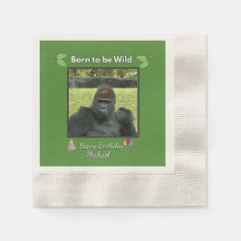 Wild Gorilla Jungle Birthday Design Pappersservett