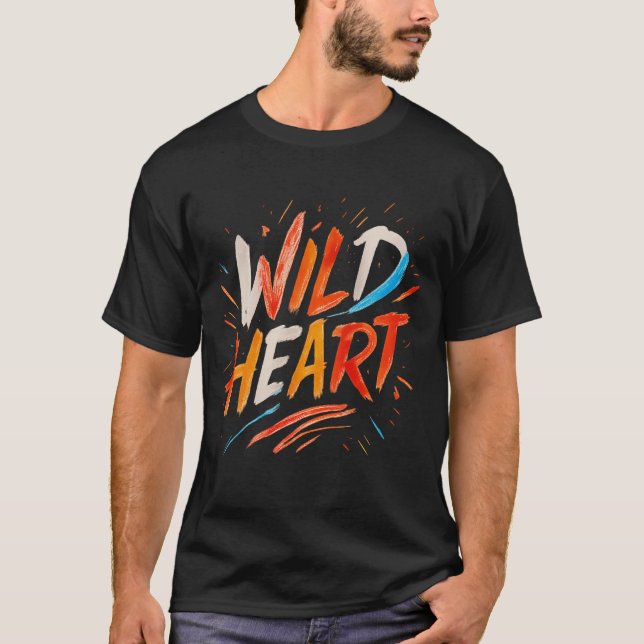 Wild Heart Brushstroke Retro Tee (Framsida)