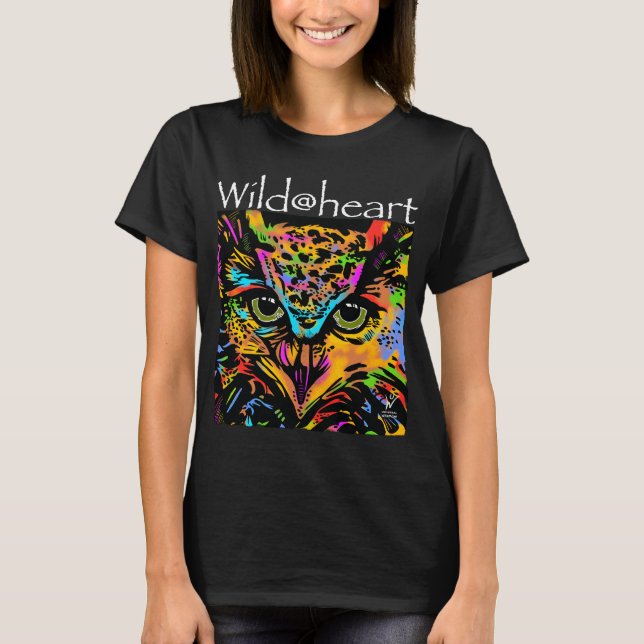 Wild@heart regnbågsdjur i uggla t shirt (Framsida)