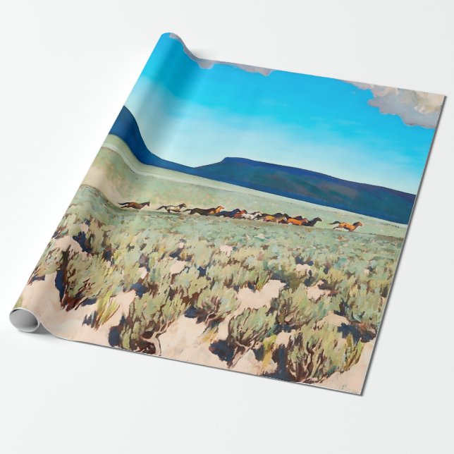 "Wild Horse Country" av Maynard Dixon Presentpapper (Utrullad)