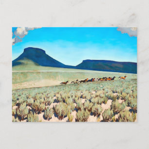 ”Wild Horse Country” av Maynard Dixon Vykort