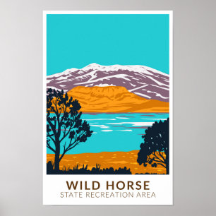 Wild Horse State Recreation Area Nevada Vintage på Poster