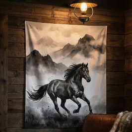 Wild Horse Tapestry | Mountain Ink Art