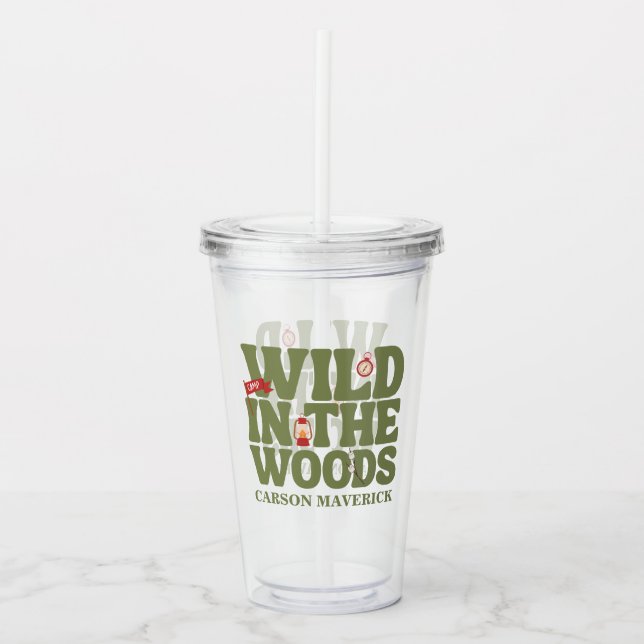 Wild In The Woods Kids Birthday Take Away Mugg (Framsida)