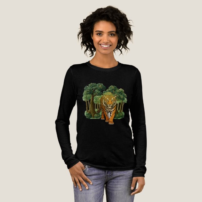 “Wild Jungle Tiger – Nature-Inspired Magnetic Fram T Shirt (Hel framsida)