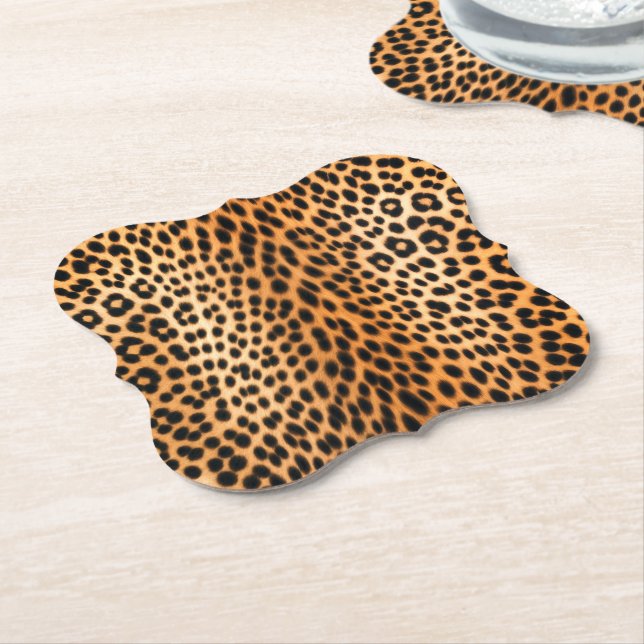 Wild Leopard Energy – Bold Animal Print Fashion Underlägg Papper (Vinklad)