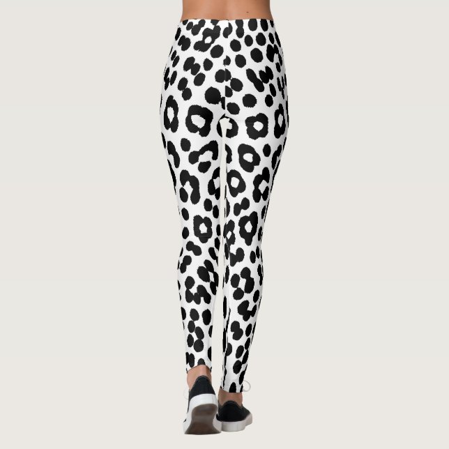 Wild Leopard Energy – Modiga djurtryckta modeplagg Leggings (Baksida)