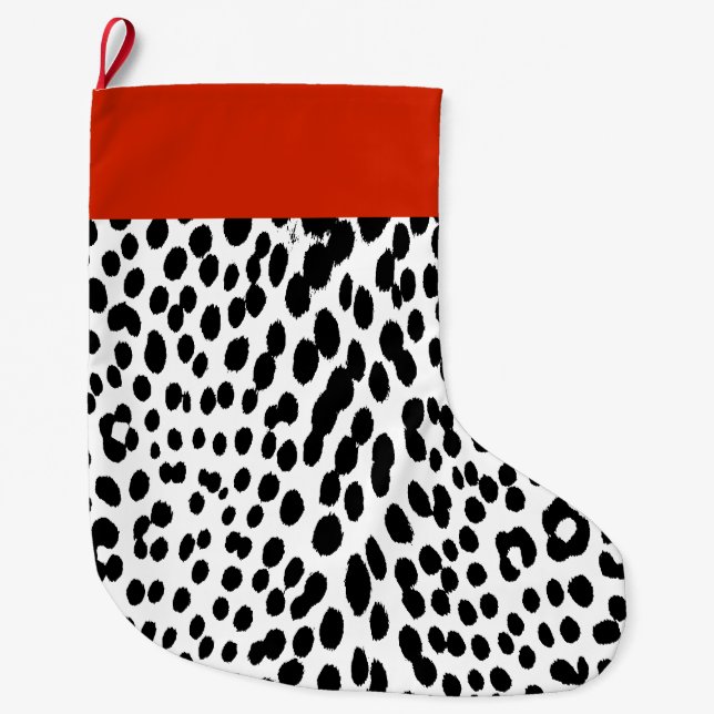 Wild Leopard Energy – Modiga djurtryckta modeplagg Stor Julstrumpa (Framsidan)