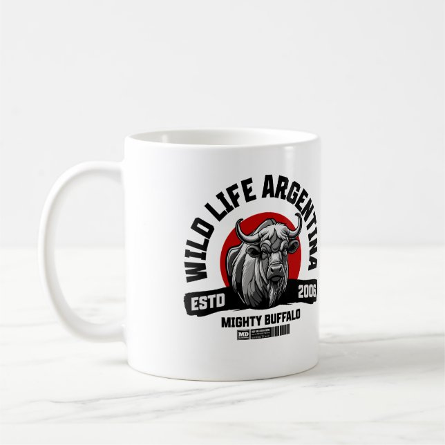 Wild Life Argentina – Mighty Buffalo Urban Power Kaffemugg (Vänster)