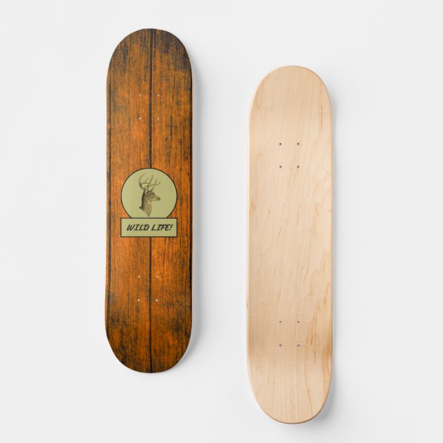 Wild Life! Buck Head trästruktur skateboard (Framsida)
