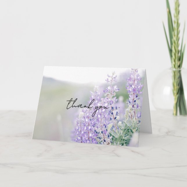 Wild Lupine Thank You Card Tack Kort (Framsida)