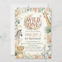Wild One 1-års inbjudan Foto Boho