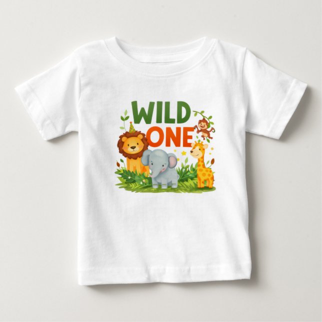 Wild One 1-årsdag Barn T-Shirt (Framsida)