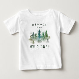 Wild One 1-årsdag Skogsakvarell T Shirt