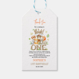 Wild One Animal 1st Birthday Party – Jungle Safari Presentetikett