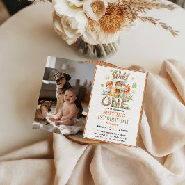 Wild One Animal 1st Birthday Party | Safari Jungle Inbjudningar