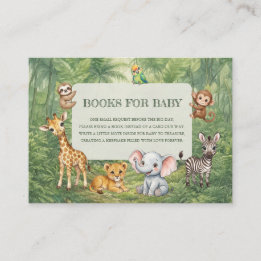 Wild One Baby Shower Böcker för Baby Inclosurekort Tilläggskort