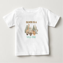 Wild One Boy 1st Birthday Safari Baby T Shirt