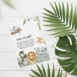 Wild One Cute Safari Jungle Animals Boy Baby Showe Tilläggskort