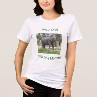 Wild One Elephant Mom Celebration T Shirt