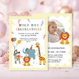 Wild One First Birthday Invitation Inbjudningar