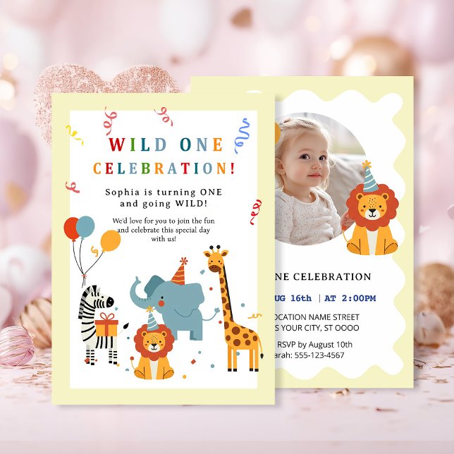 Wild One First Birthday Invitation Inbjudningar (Skapare uppladdad)