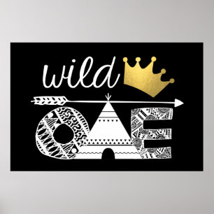 Wild One Födelsedagsbakgrund Poster