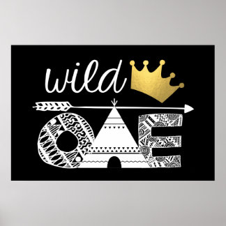 Wild One Födelsedagsbakgrund Poster