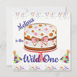Wild One Första Födelsedagskort Inbjudan