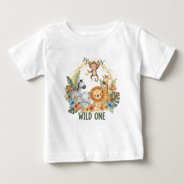 Wild One - Jungle Animals T Shirt (Framsida)